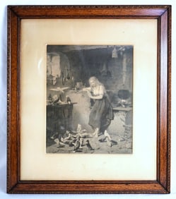 E. Bosch Original Print of F. Dinger Engraving