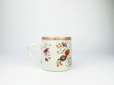 Chinese  Export Famille Rose Porcelain Mug,  Qianlong Period
