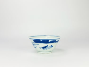 Chinese Blue and White  'Landscape'  Tea Bowl