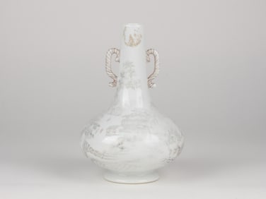 Chinese Grisaille-Enameled Porcelain Vase