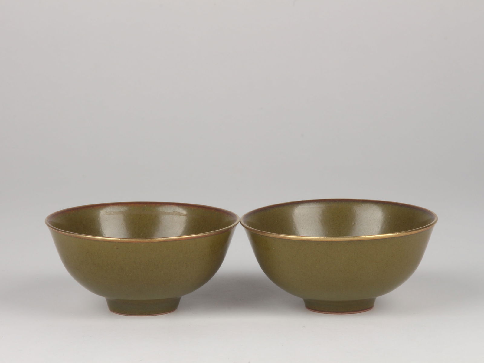 Pair of Chinese  Teadust- Glazed  Tea Bowls (1 of 7)