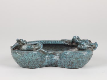 Chinese Robin's Egg-Glazed 'Chilong' Waterpot, 19th Century