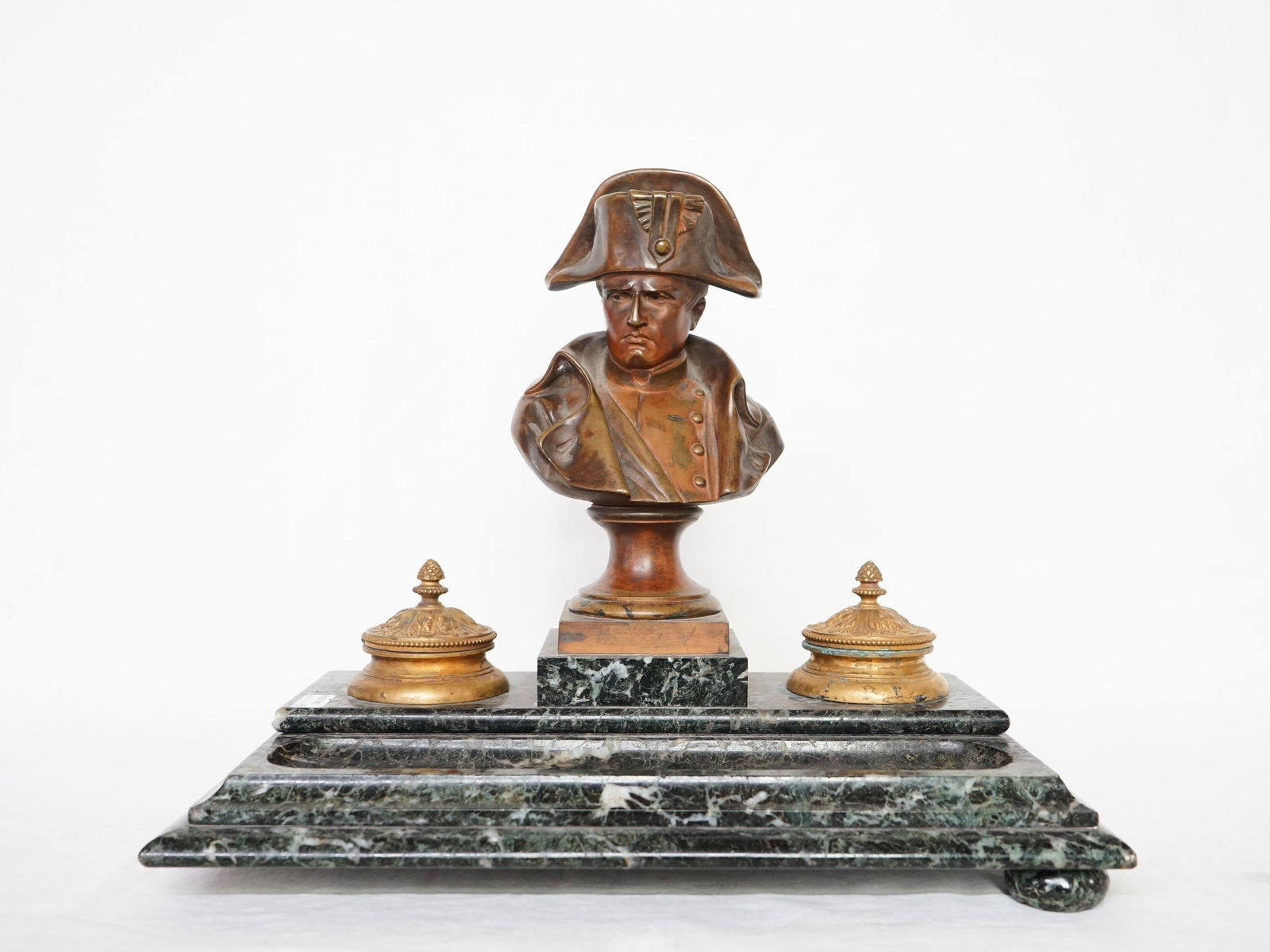 Emile Pinedo (French,1840-1916)Napoleon Bronze Bust and Ink Boxes On  Marble Base (1 of 8)