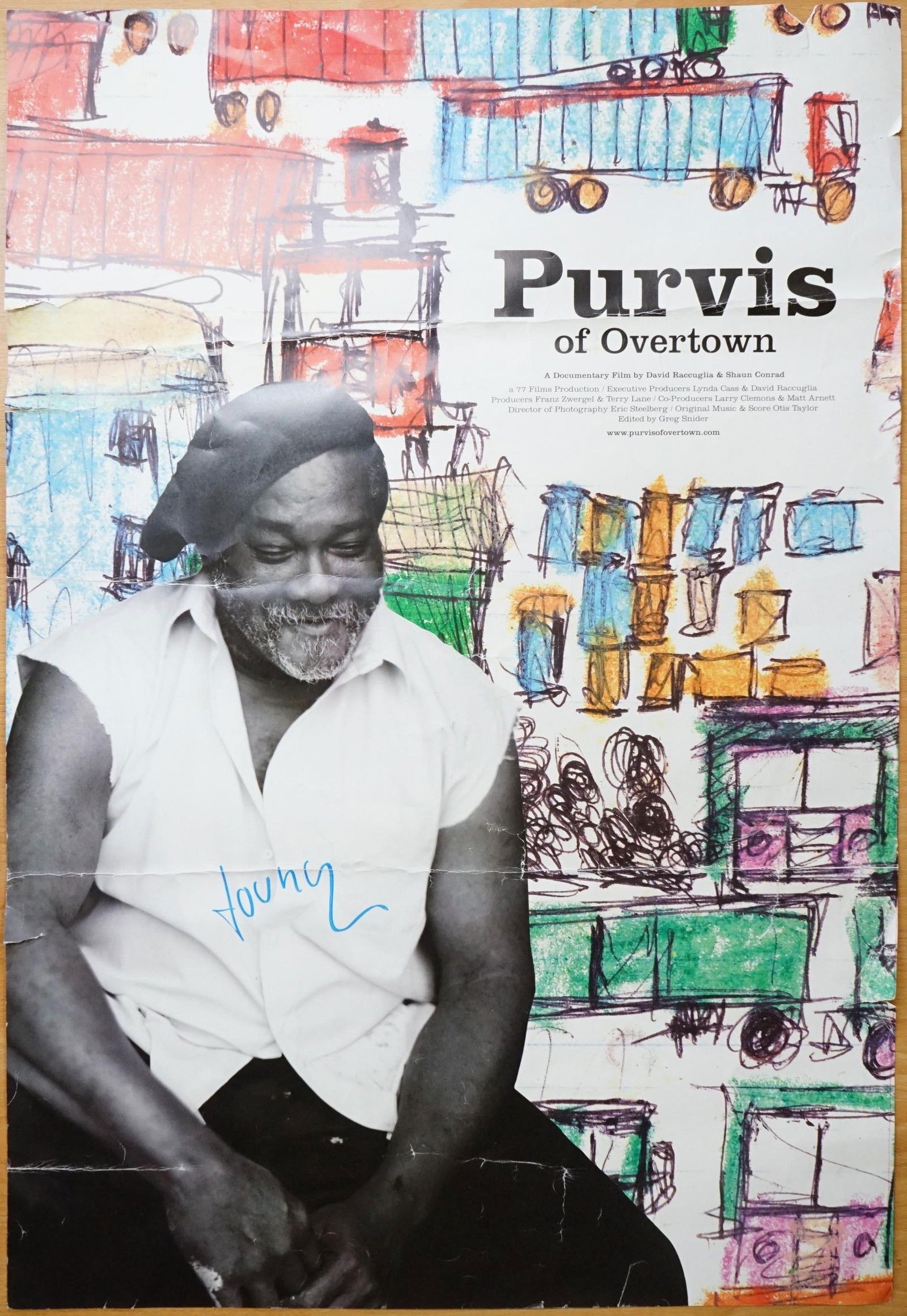 Purvis Young (American, 1943-2010) Signed, 'Purvis of Overtown'  Poster (1 of 3)