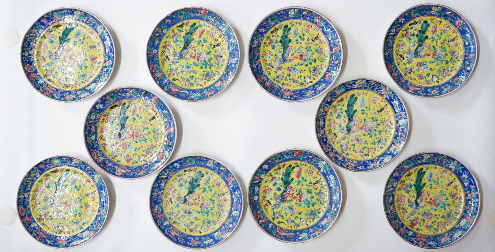 Set of 10 Chinese Export Famille Rose 'Flowers and Birds'Plates,19th/20th Century: Approximate size:Diam 8.5 in Shipping: We offer in-house shipping services for most small items. This means that we will take care of packing and shipping the items directly to you. For larger or spec