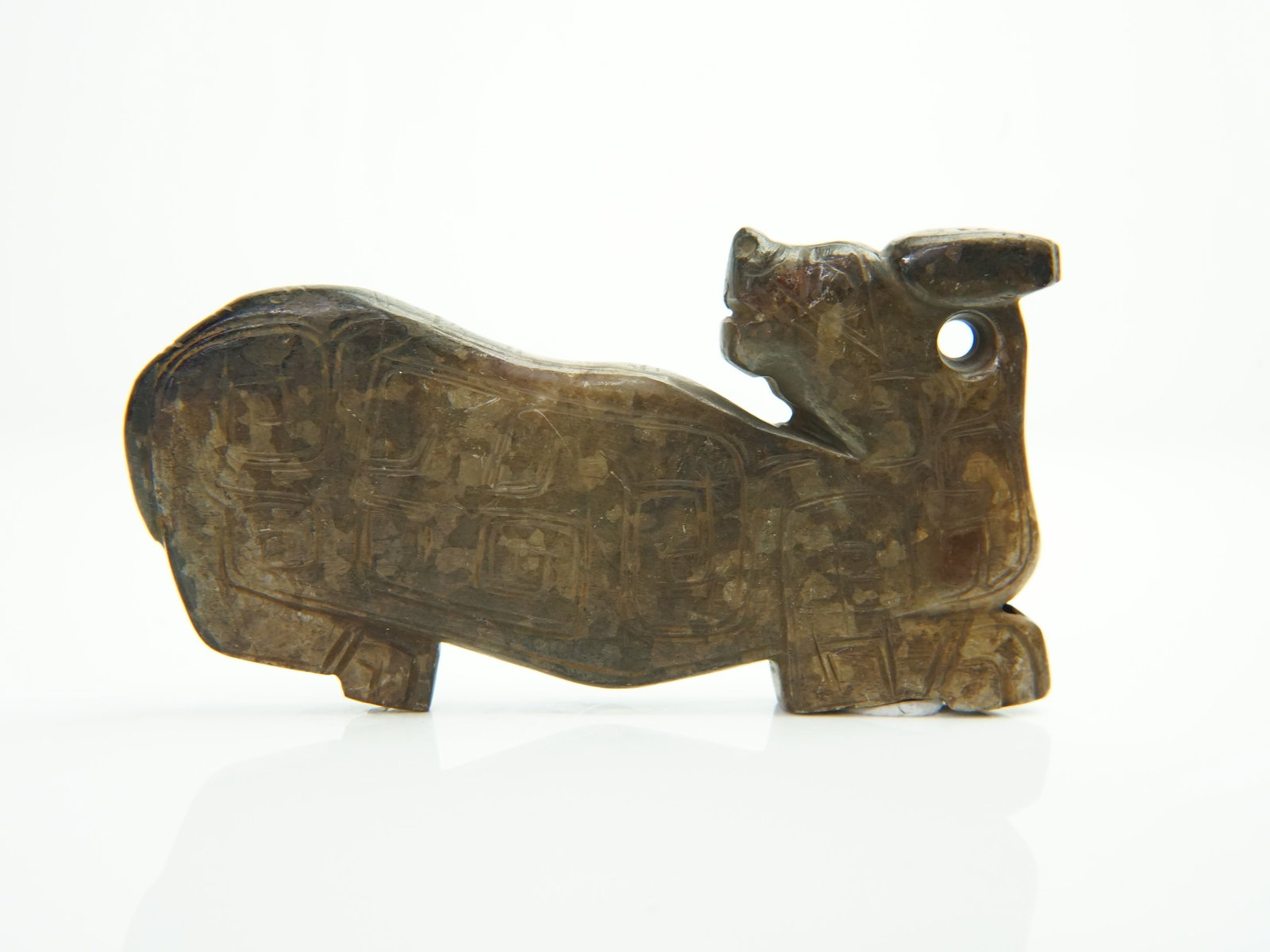 Ancient Chinese Carved Jade Figure of A Mythical Beast (1 of 7)