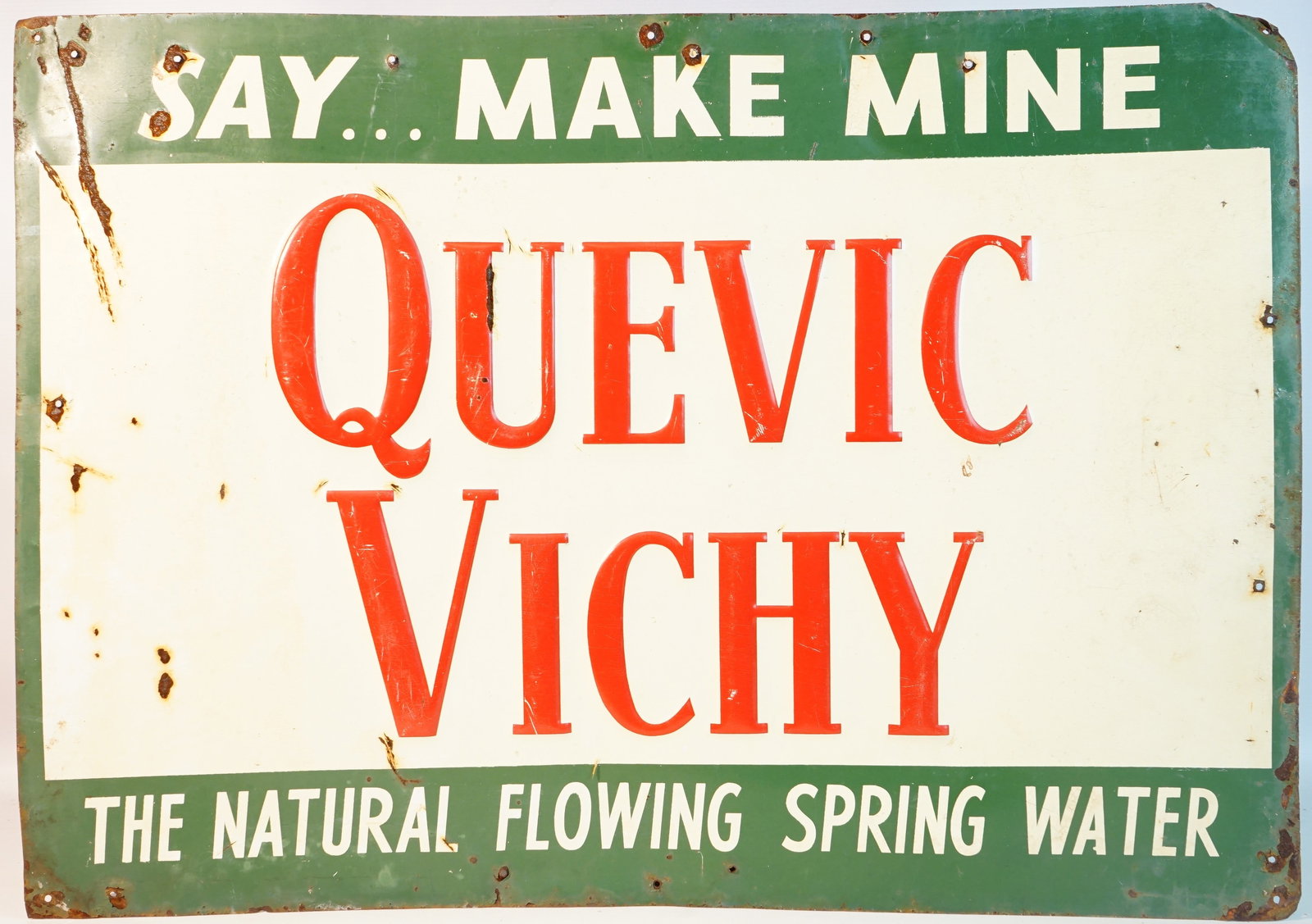 Quevic Vichy Water Rustic Advertising Metal Sign (1 of 4)
