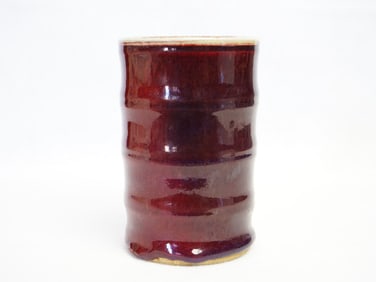 Chinese Flambe-Glazed Bamboo Shape Brushpot