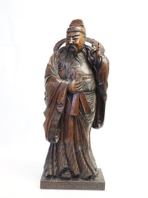 Chinese Hardwood Carving of Immortal ,Qing Dynasty