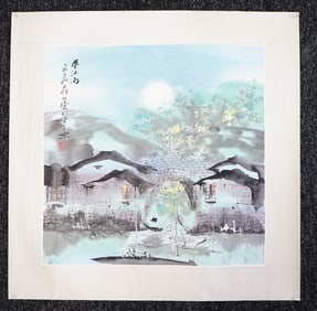 Chinese 'Landscape' Painting,Ink and Color on Paper