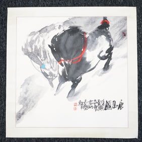 Chinese 'Horse' Painting by Xu Yun(B.1963),Ink on Paper