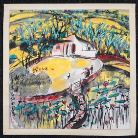 Zhang Shipei(B.1942)Chinese 'Landscape' Painting,Ink and Color on Paper