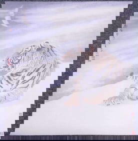 Chinese 'Tiger'Painting,Ink and Color on Paper