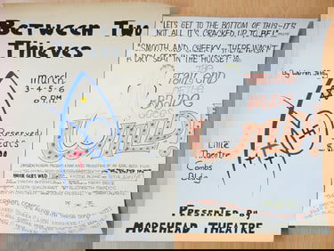 Lot of 2 Handwritten Theatre Posters