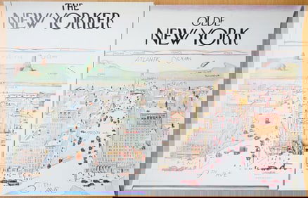 Steinberg(American, 1914-1999) 1976 Print Posters , Olde New York & The New Yorker