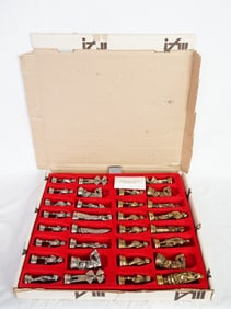 Vintage Don Quixote Metal Chess