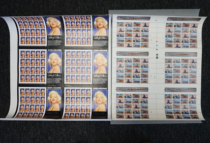 Lot of 2 Vintage American Stamp Sheets