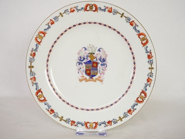 Chinese Export Enamel Armorial Dish