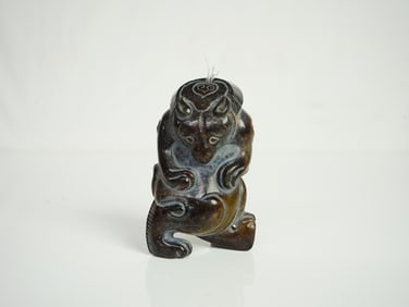 Ancient Chinese Carved Jade Figure of 'Mythical Beast'
