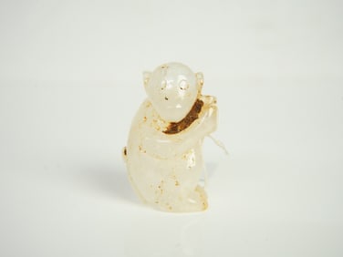 Ancient Chinese Carved Rock Crystal Figure of 'Monkey'