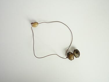 Lot of 3 Antique Chinese Tibetan Agate Dzi Beads