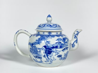 Chinese Blue and White Porcelain Teapot