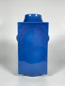 A Blue-Glazed Vase,  Cong