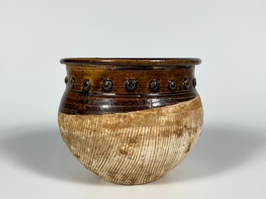 A Brown Glazed Rice Measure Jar