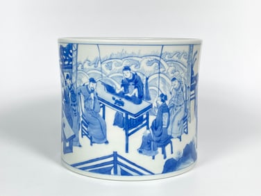 Chinese Blue and White Porcelain Brush Pot