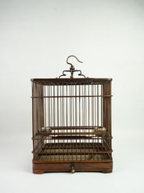 Chinese Square Birds Cage with Bronze Hook