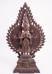 Chinese Gilt Bronze Figure of Avalokiteshvar