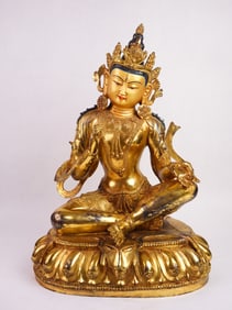 Chinese Gilt Bronze Figure of A Tara Bodhisattva