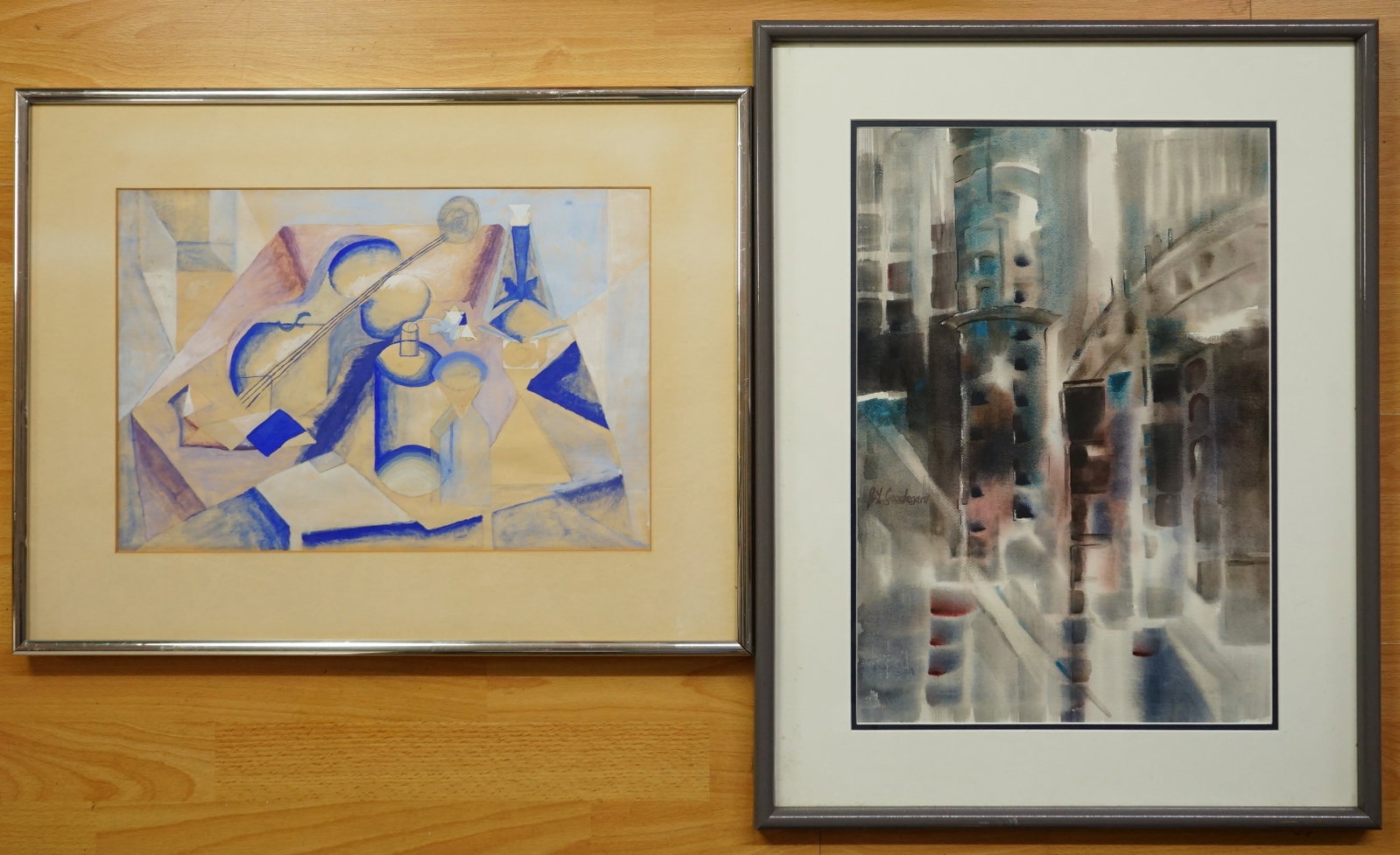 Lot of 2 Artist Signed Abstract Watercolor on Paper: Approximate size: 24x18.5 in/26x20.5 in Shipping: We offer in-house shipping services for most small items. This means that we will take care of packing and shipping the items directly to you. For lar