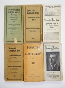 Lot of 6 Early 20th-Century Democratic Campaign Books