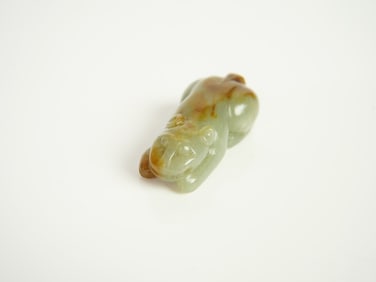 Chinese Celadon and Russet Jade of A Tiger