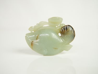 Chinese Celadon and Russet Jade of A Fish