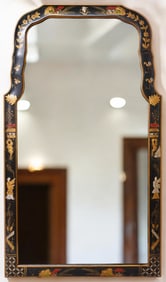 Chinoiserie Queen Anne Style Lacquered Mirror