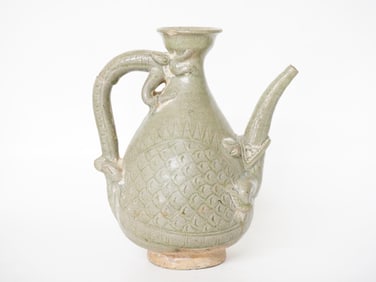 Chinese Celadon Celadon-Glazed Ewer,Song Dynasty or Earlier