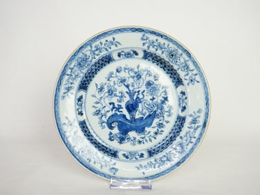Chinese Export Blue and White Plate,Qianlong Period