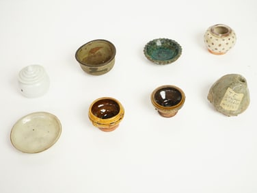 Group of 8 Small Chinese Porcelain Pieces, Ming Dynasty or Earlier