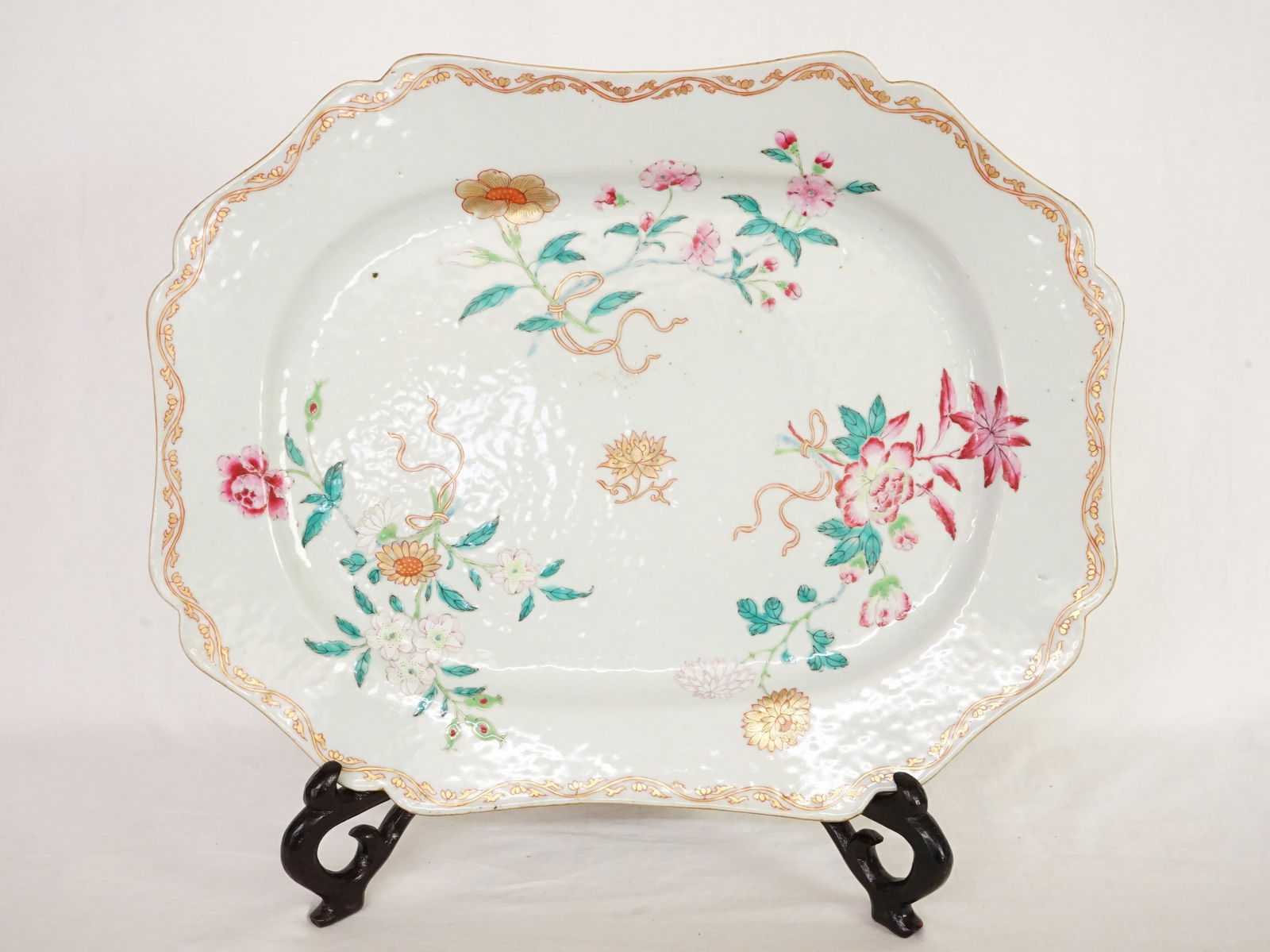 Chinese Export Famille Rose 'Floral' Rectangular Platter,18th Century (1 of 11)