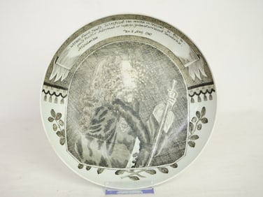 Chinese Export Grisaille 'Figural' Plate,18th Century