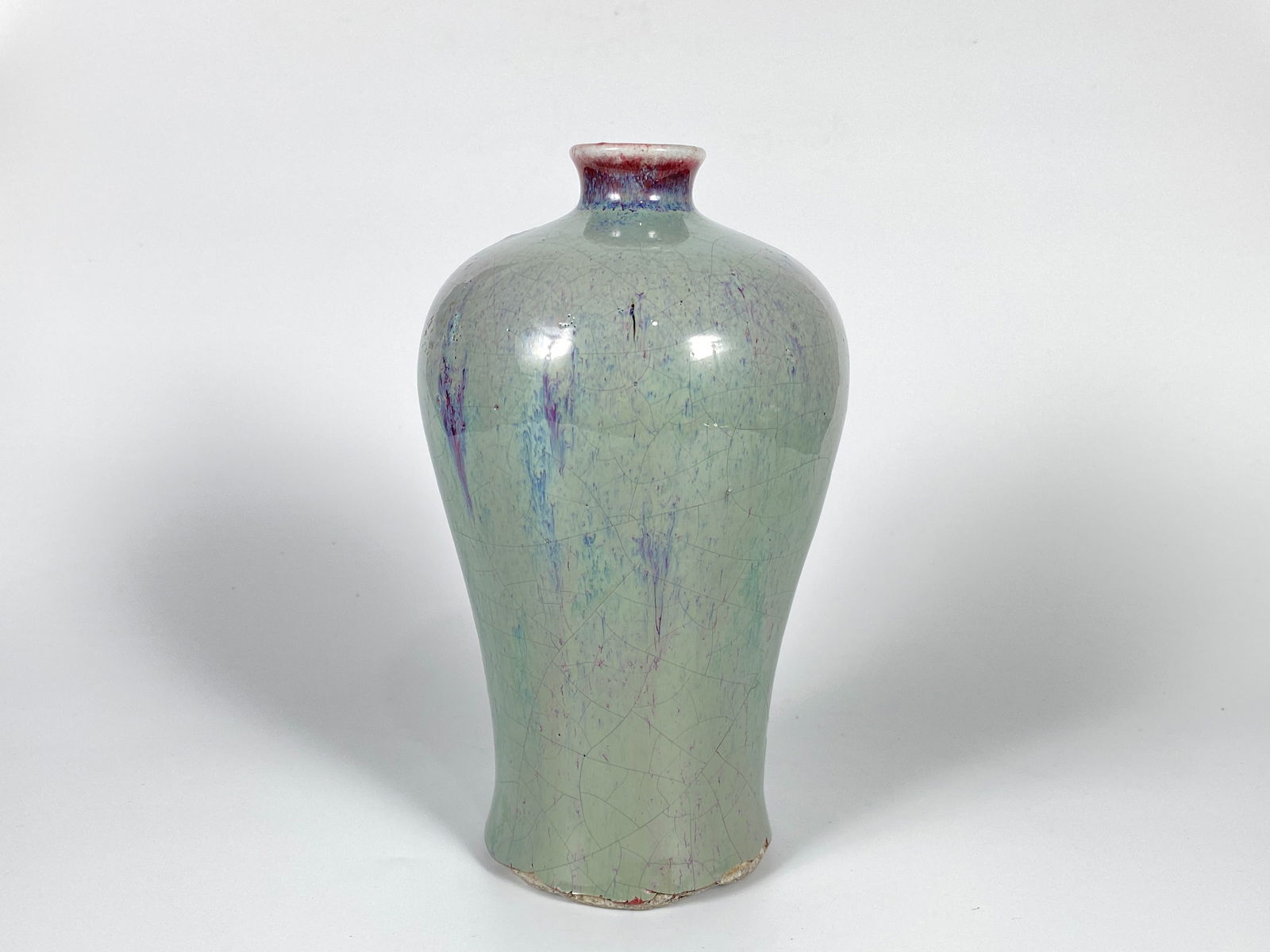 Chinese Purple Flambe Glazed Vase, Meiping (1 of 7)