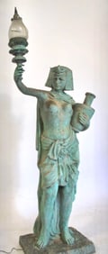 Large Egyptian Revival Bronze Life Size Figurine 