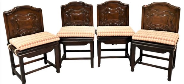 Set of Four Chinese Rosewood Chairs