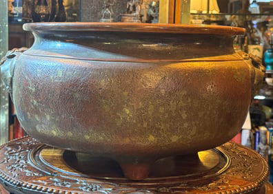 Large Japanese Meiji Bronze Censer 