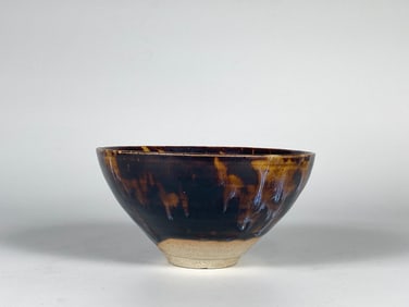 Small Chinese Jizhou 'Tortoise-Shell'-Glazed Bowl