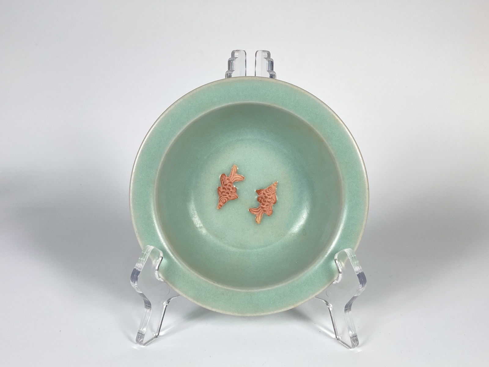 Chinese Longquan 'Twin Fish'  Porcelain Dish (1 of 6)