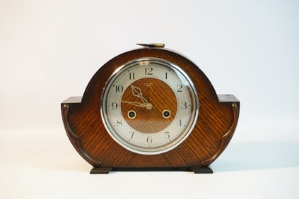 England Smiths Enfield Wood Mantel Clock(Working)