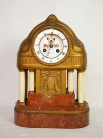 Vintage Black Starr Frost New York Mantel Clock